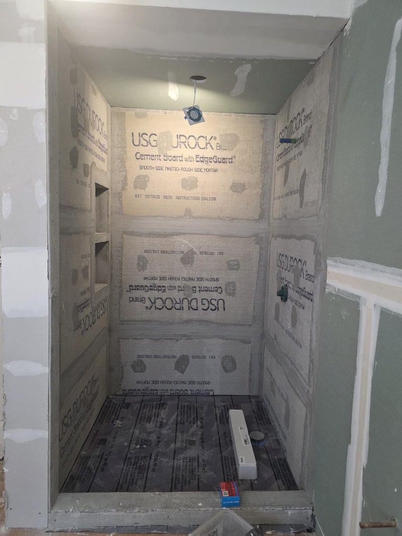 Shower Framing & Cement Board