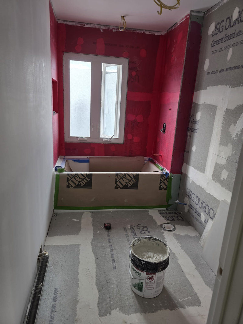 Bathtub Waterproofing Prep