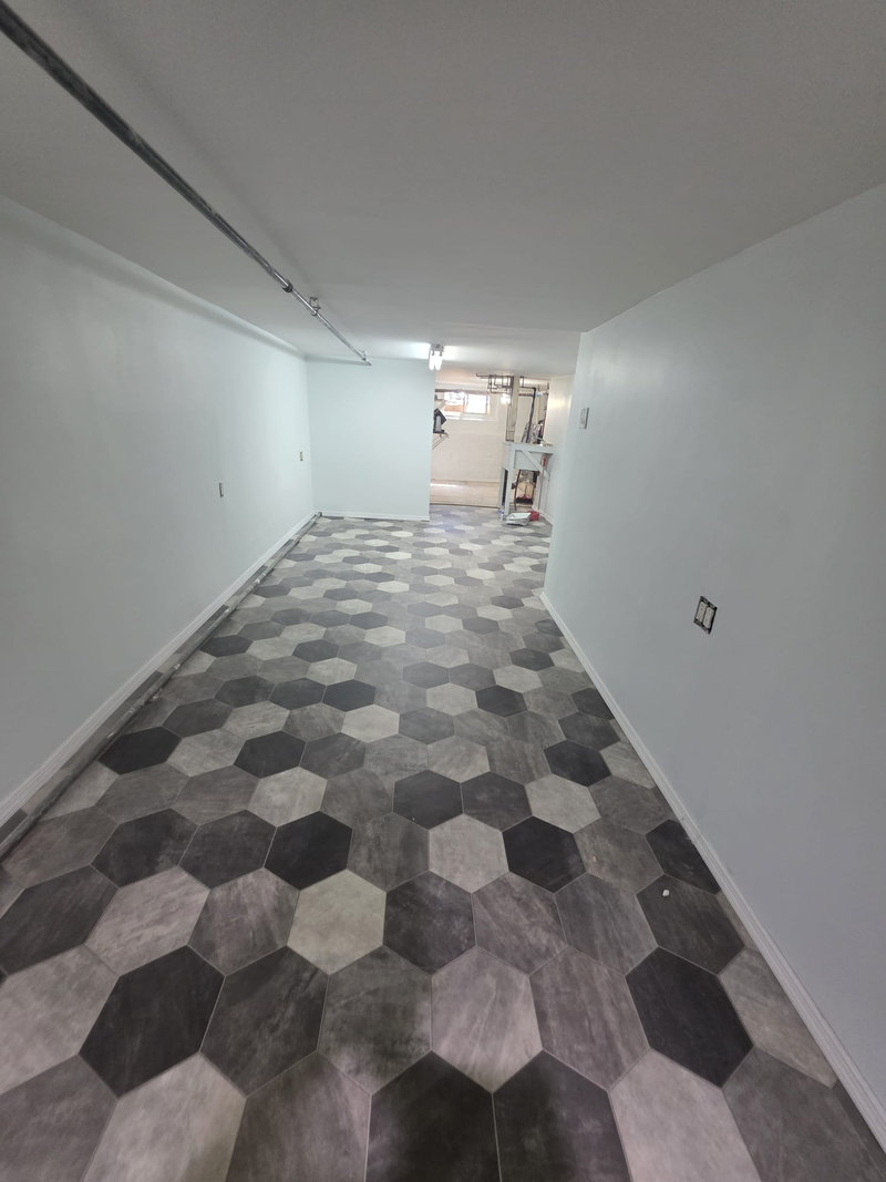 Completed Basement Tiling