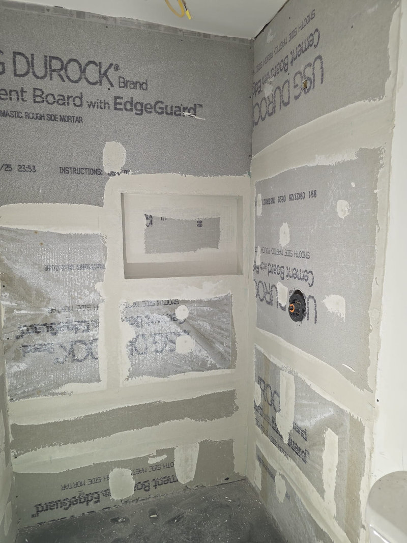 Shower Backer Board Preparation